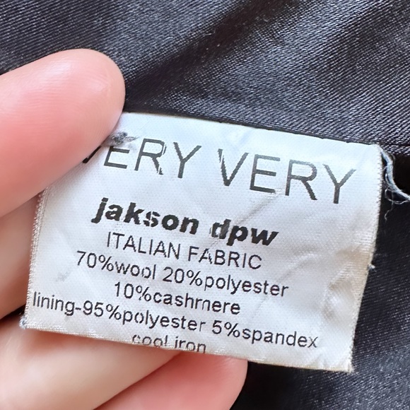 VERY VERY Wool and Cashmere Gray Coat Small - Picture 8 of 8